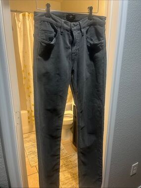 7 For All Mankind Men's Slate Gray Slim Straight Jeans